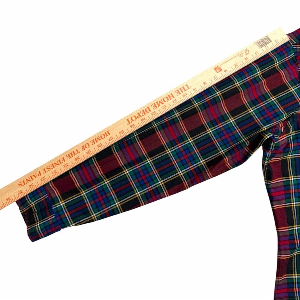 Ralph Lauren Plaid Flannel Button Down Shirt Multicolor Tartan Classic Fit Large - Picture 9 of 9